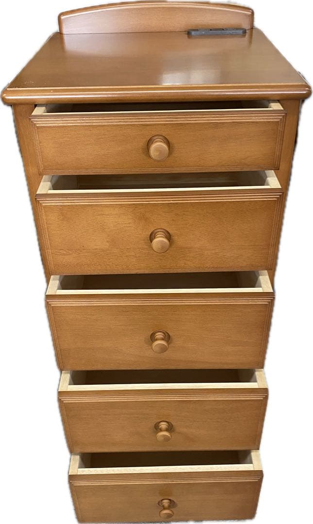 【美品】マルニ　ナチュラルウッド 5段チェスト コンセント付き　キレイ