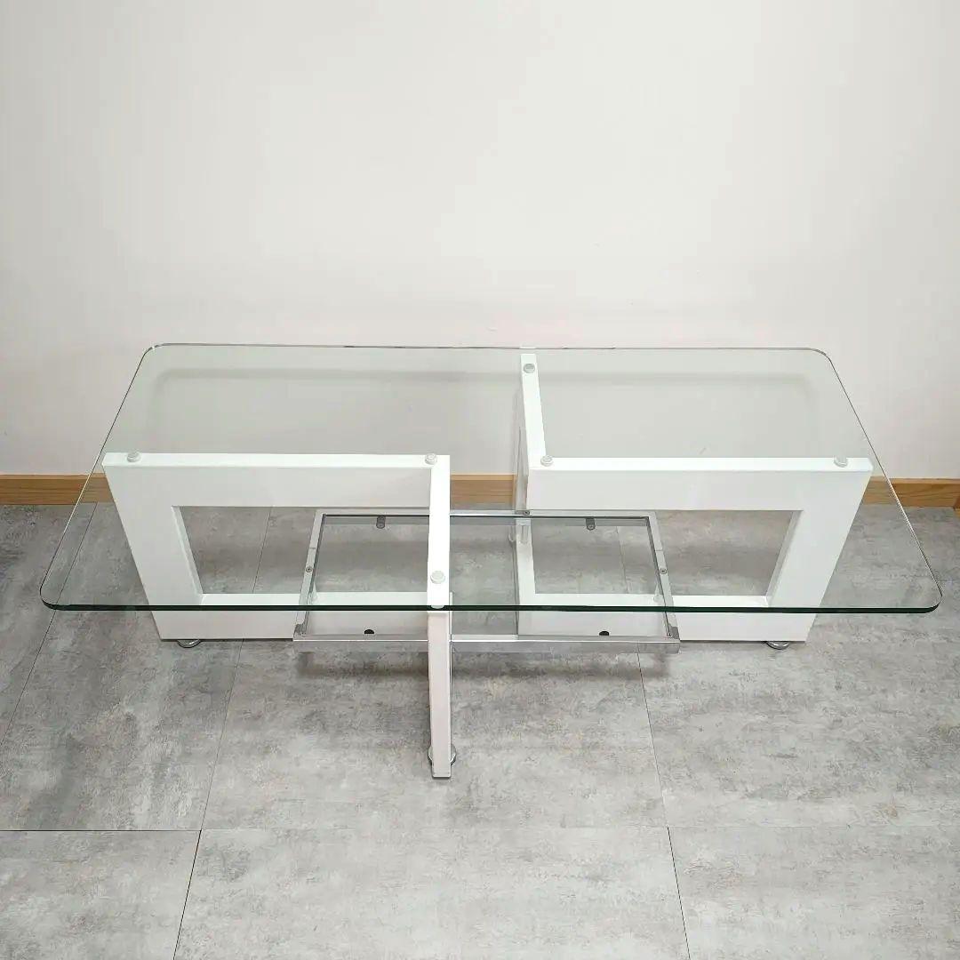 IDC大塚家具 アルテジャパン ガラス センター テーブル ホワイトYG-65