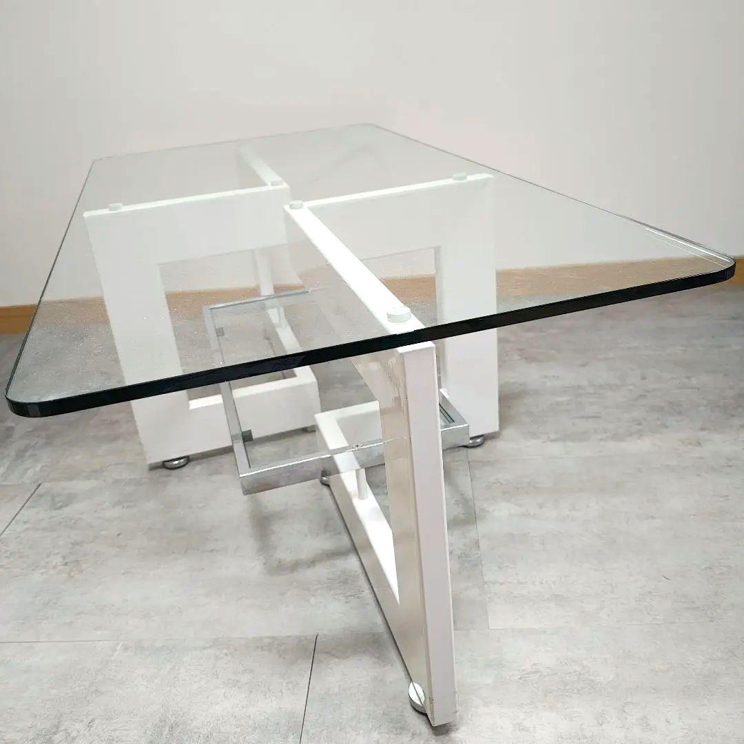 IDC大塚家具 アルテジャパン ガラス センター テーブル ホワイトYG-65