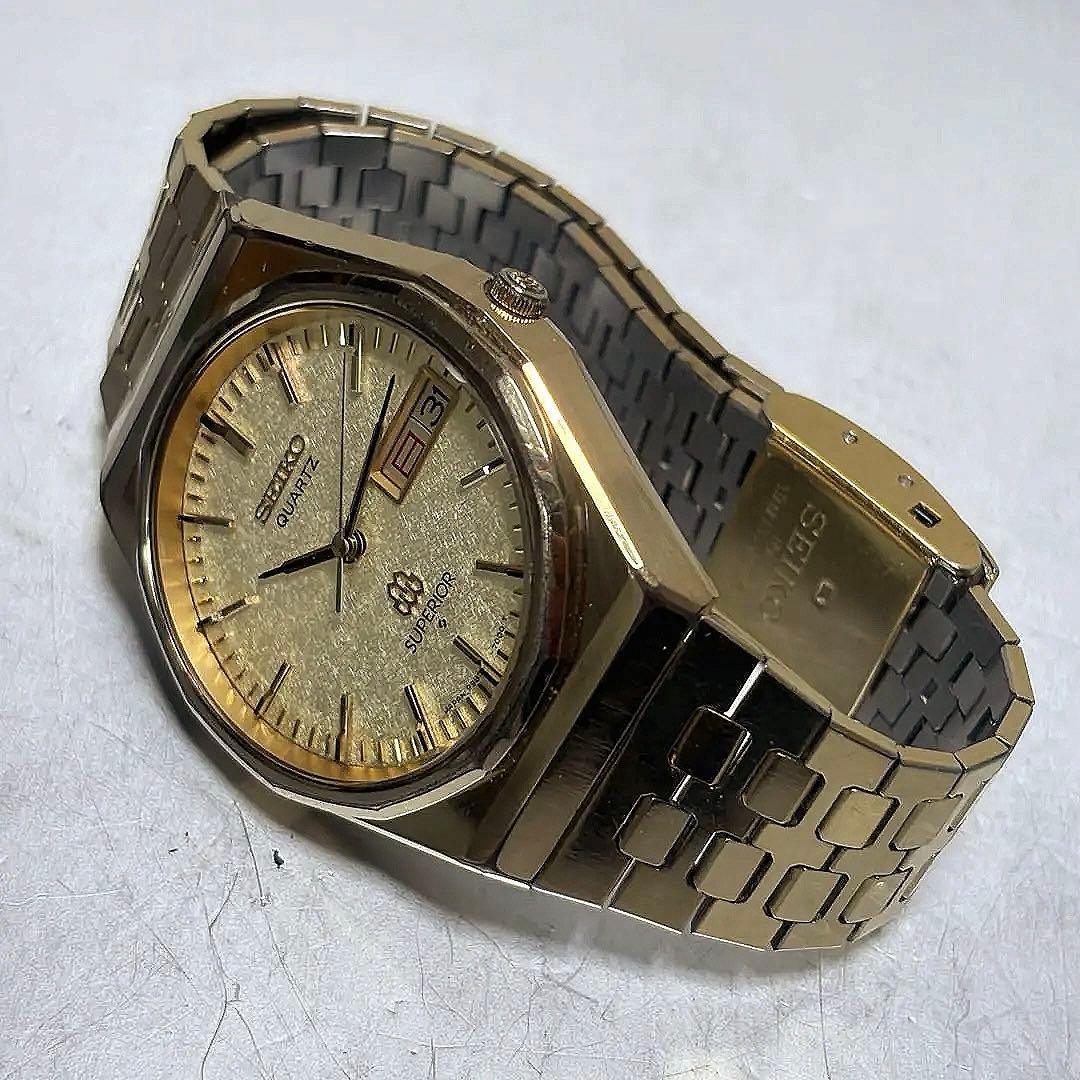SEIKO スーペリアツインクォーツ GOLD 稼働品　フルオリジナル