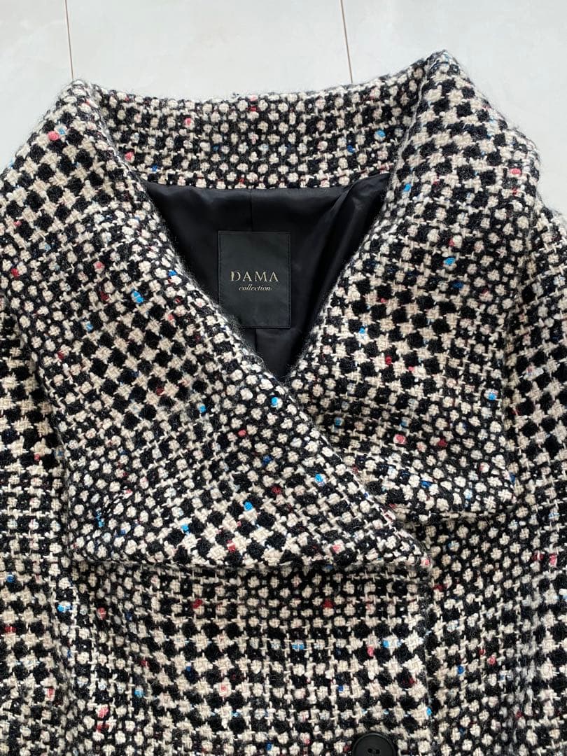 DAMA チェック柄ロングコート