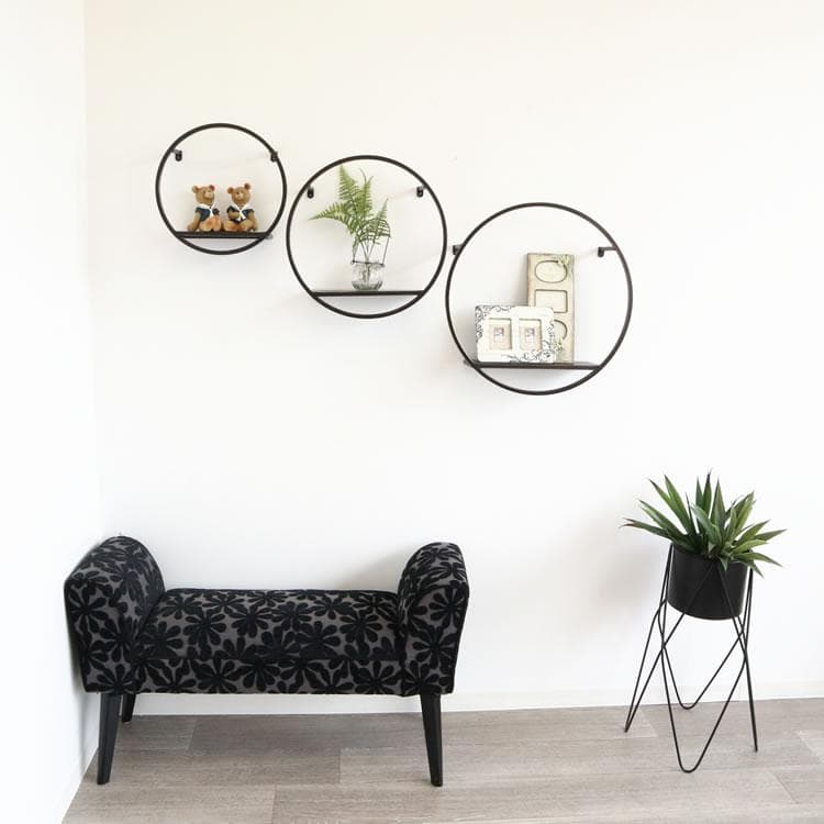 ウォールシェルフ 3個セット 円型