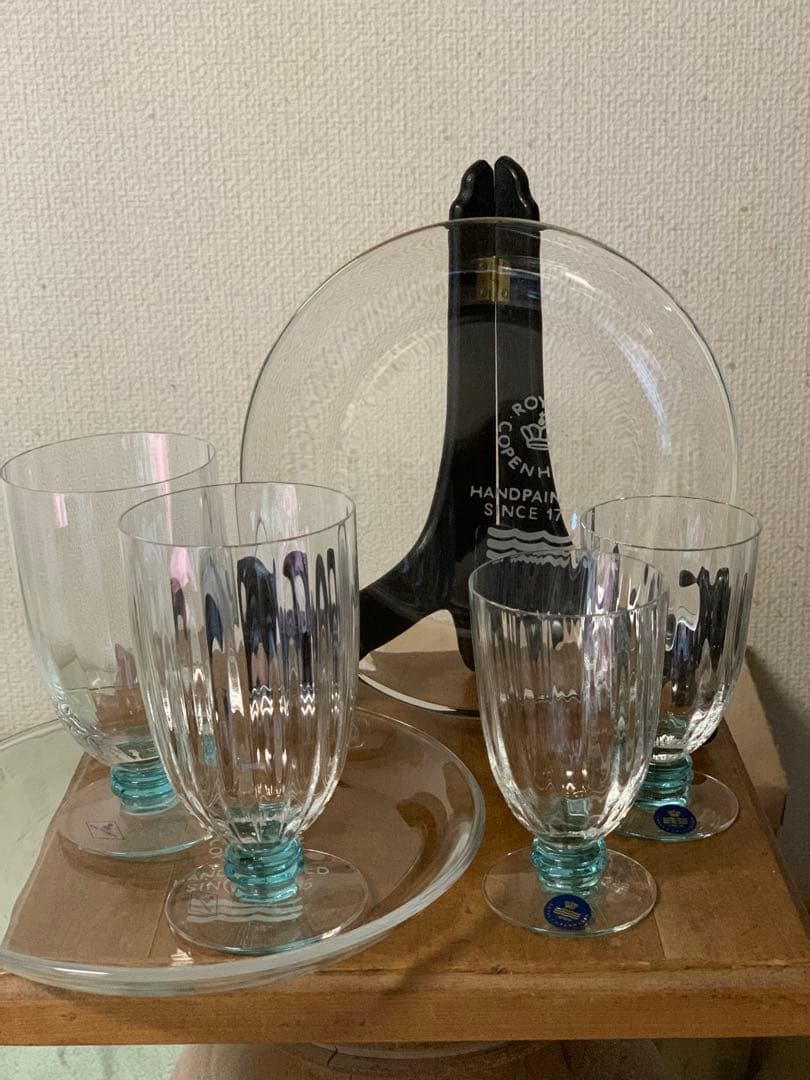 ロイヤルコペンハーゲン　ガラス6点セット、