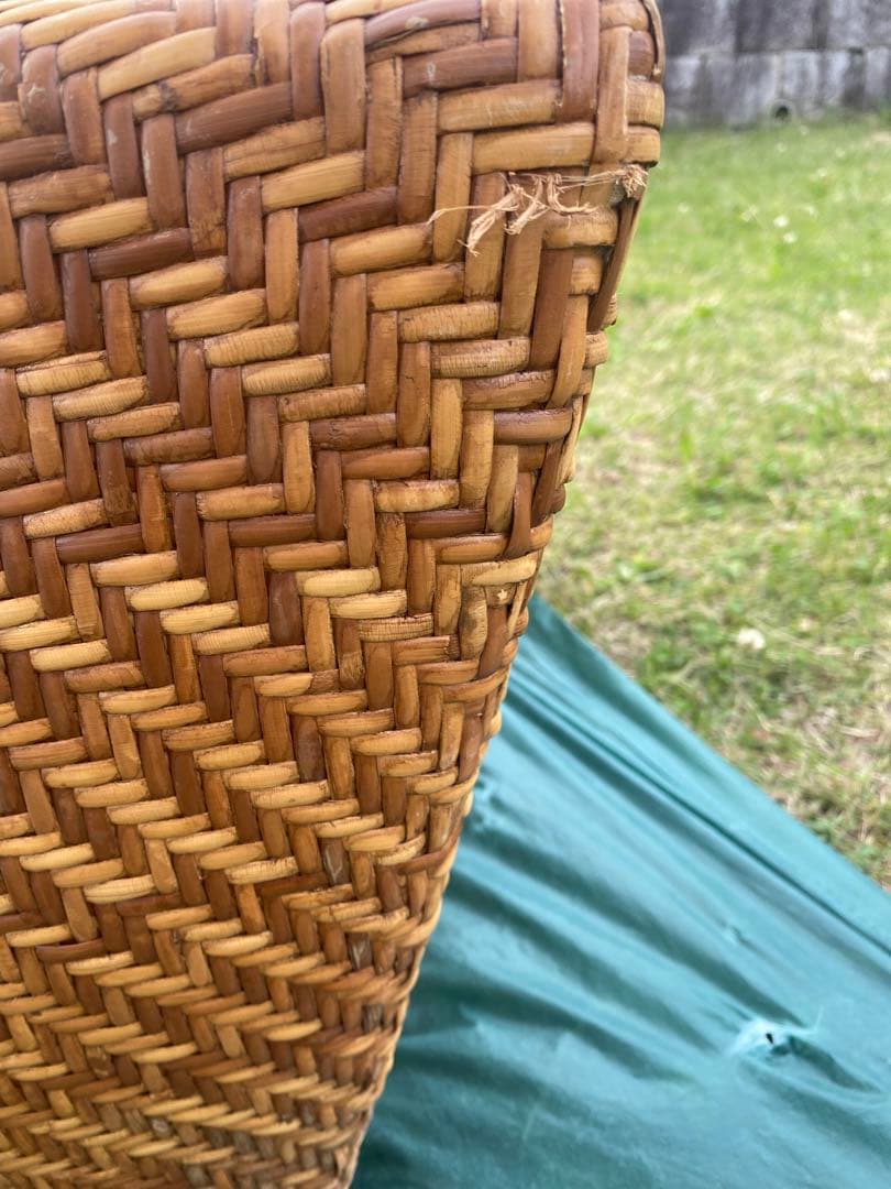 希少✨アジアンファニチャーの天然ラタンチェア　オットマン別売り