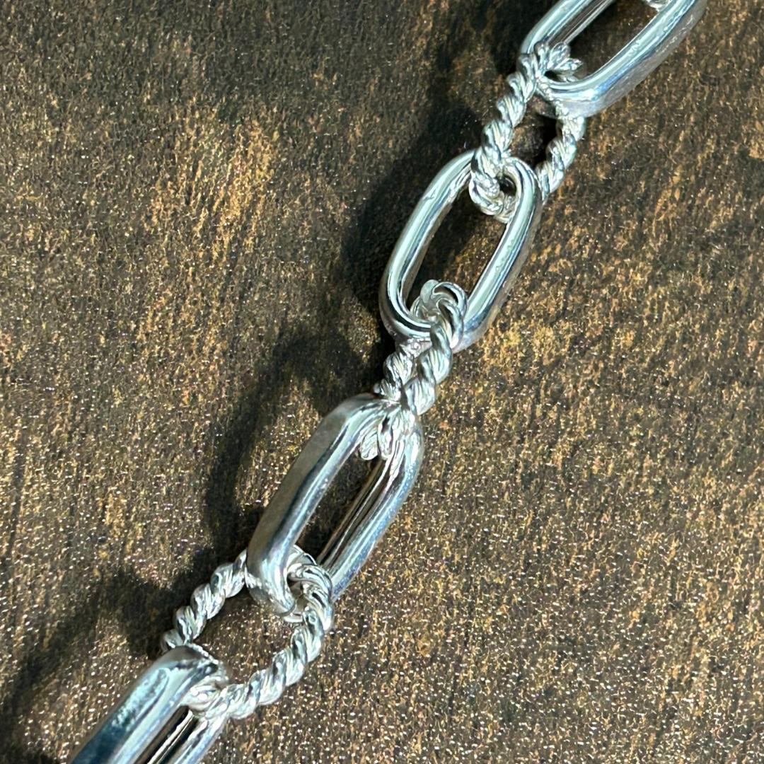 メキシコ製 シルバー925 ツイスト×オーバルチェーン ユニセックス タスコ