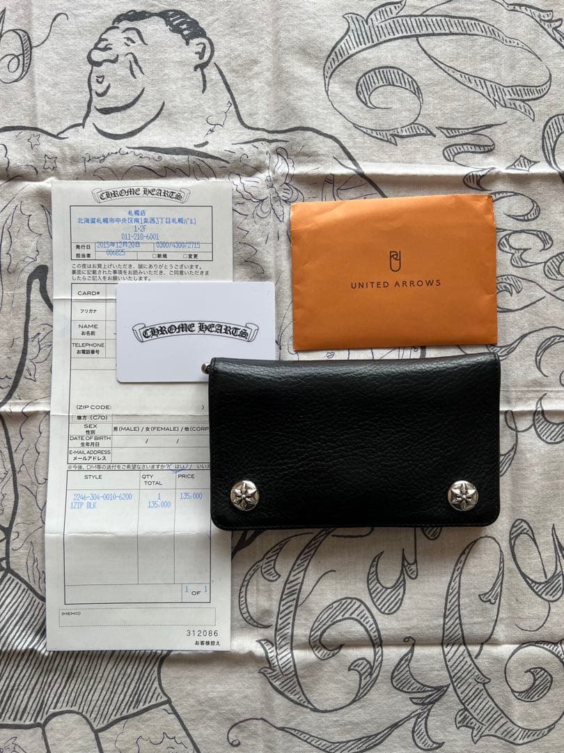 CHROM HEARTS / 1ZIP BLK スターボタン