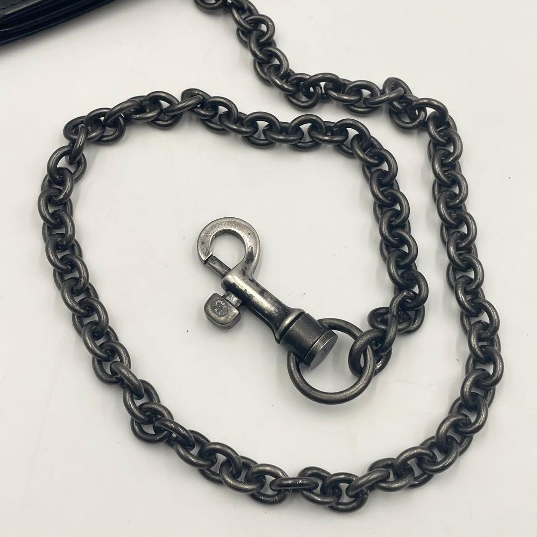 BOTTEGA VENETA イントレチャート カードケース チェーン付き 黒