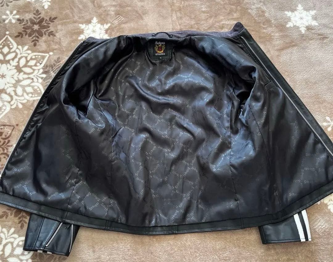 Schott シングルライダースジャケット ブラック