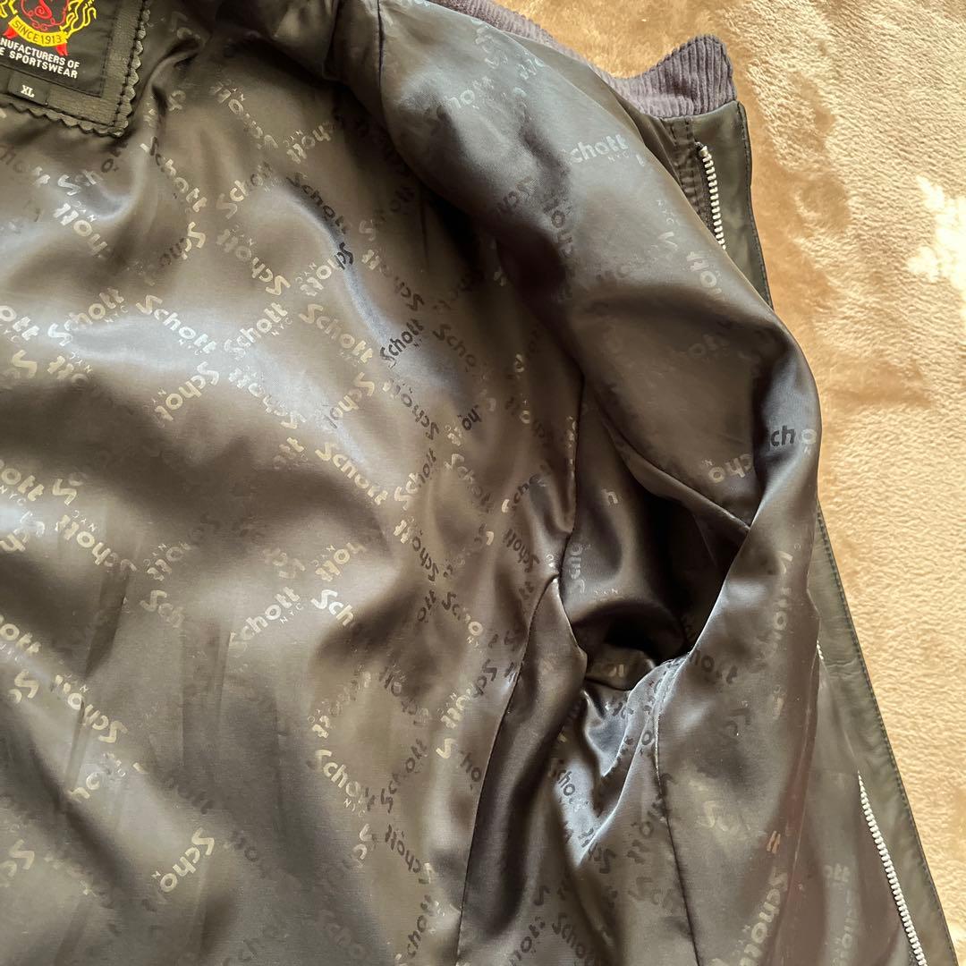 Schott シングルライダースジャケット ブラック