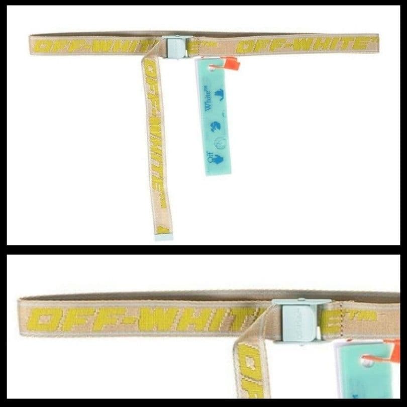 ♂♀新品・テープベルト【 Off-White　オフホワイト 】ベージュ　フリー