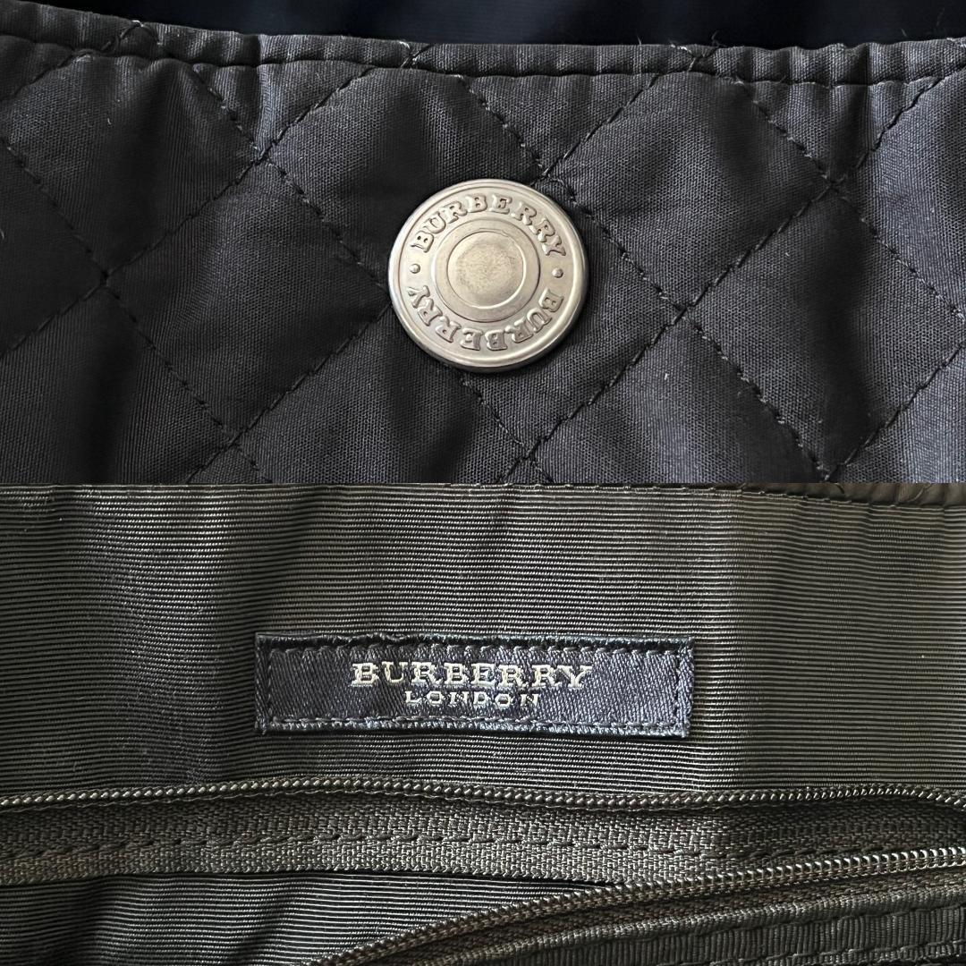 バーバリー マザーズバッグ キルティング ノバチェック トートバッグ 大容量 黒