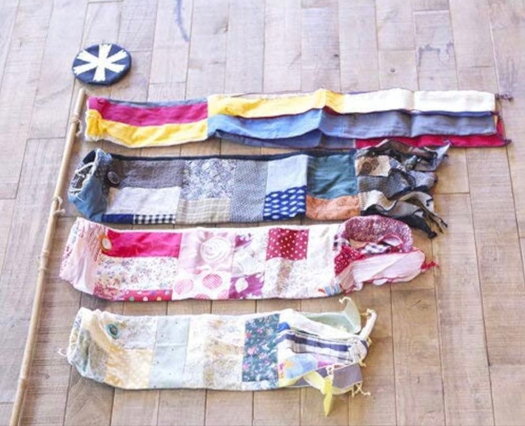 世界にたった一つのパッチワークこいのぼり（５点セット）