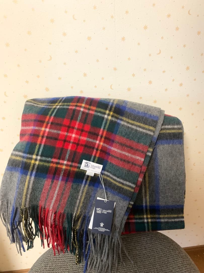 h*☆様 ジョンストンズ スカーフ　グレースチュワートタータンチェック 大判