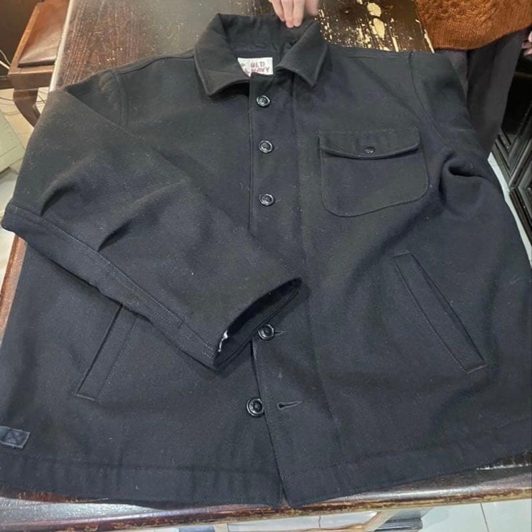【美品】old navy a2 wool deck jacket black