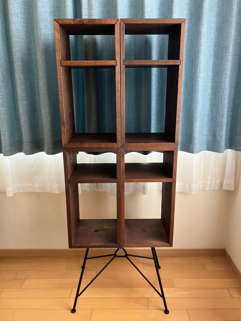 1セット　組み立て自由　ラック　シェルフ　マガジンラック　4個　1ベース