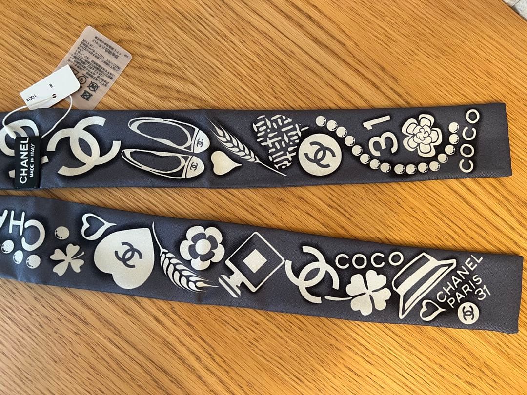 CHANEL シルクスカーフヘアバンド　新品未使用