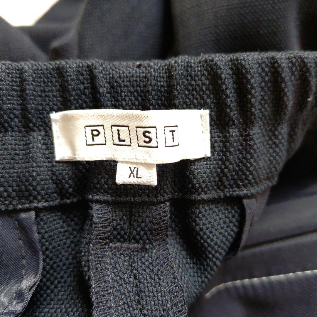 【美品】PLST プラステ ノーカラージャケット パンツスーツ セットアップ