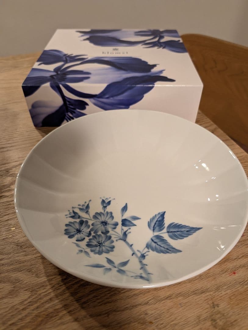 【新品未使用】ロイヤルコペンハーゲン ブロムスト プレート 24cm ローズ箱付