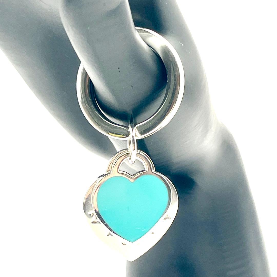 【美品】ティファニー ダブルハートタグ キーリング