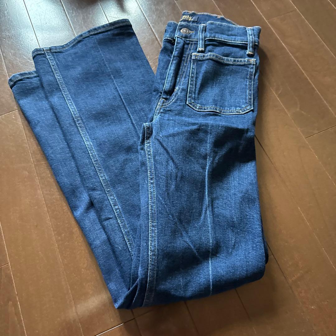 ラルフローレン　ダークブルー ストレートデニム新品ブーツカット　レディース XS
