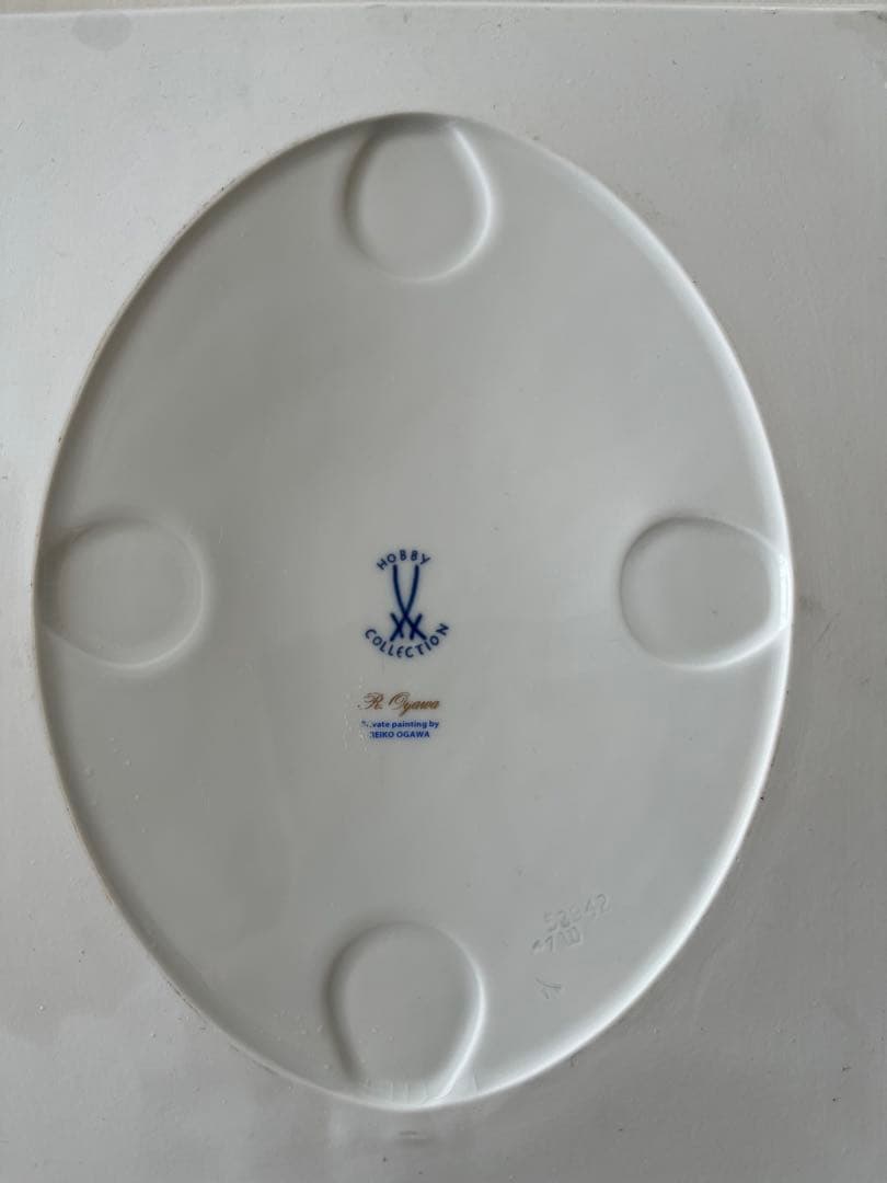 (新品、未使用) Meissen マイセン プラーク 陶板画 鳥柄