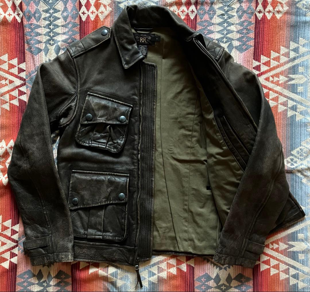 【傑作】RRL ダブルアールエル レザー ジャケット XSポロ ラルフローレン