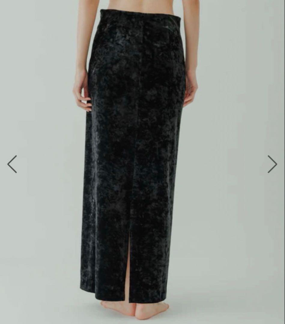 スカート yo BIOTOP Velor long tight skirt