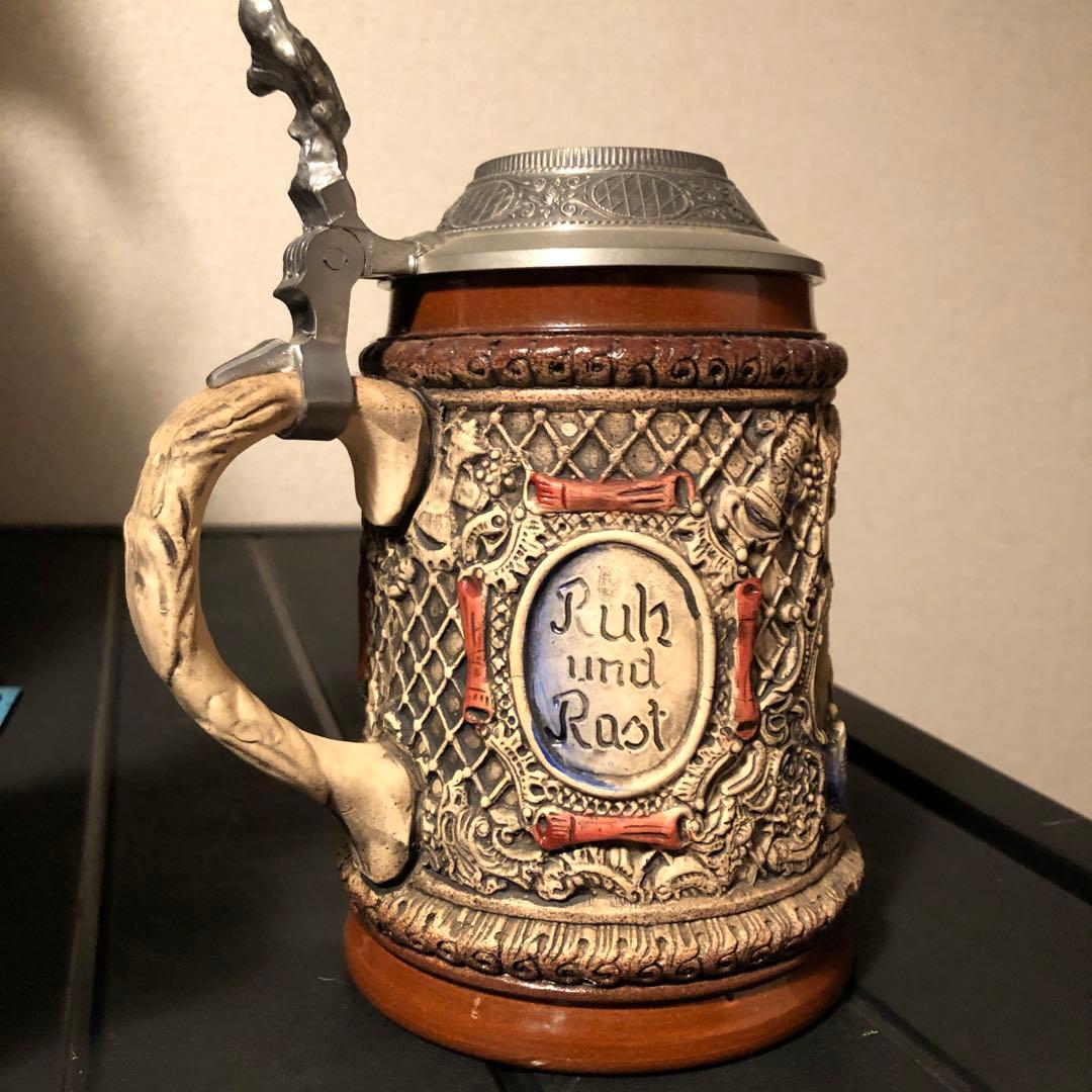 ドイツ製　蓋付き　ビアジョッキ
