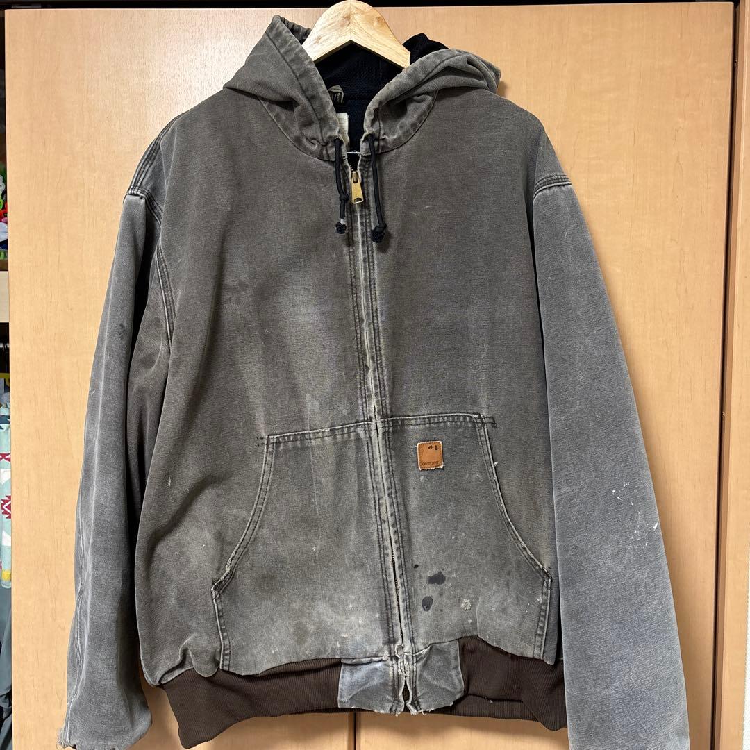 Carhartt フード付きグレーアウター