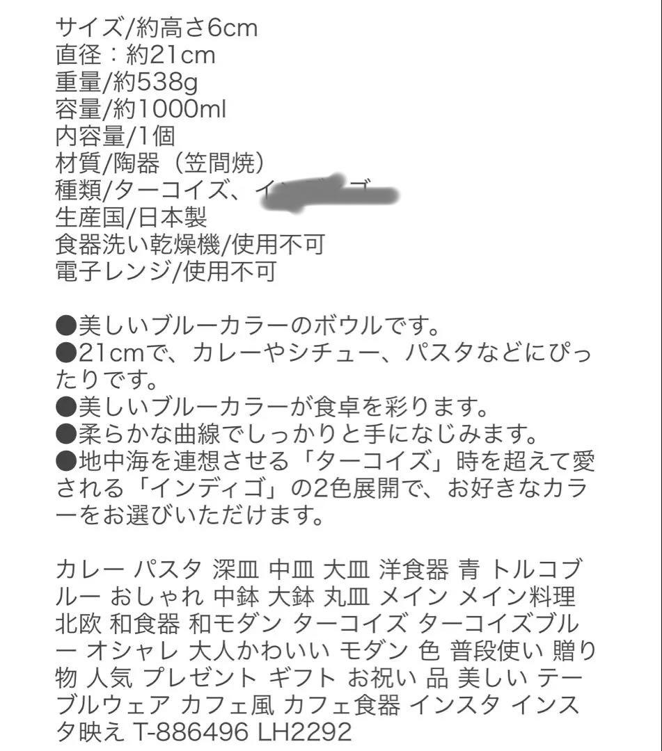 笠間焼　ターコイズブルー21cm2枚 14cm2枚　美濃焼などの食器セット