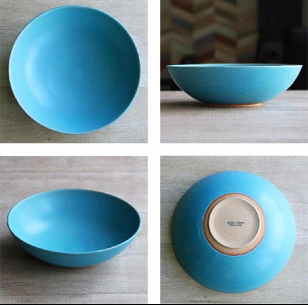 笠間焼　ターコイズブルー21cm2枚 14cm2枚　美濃焼などの食器セット