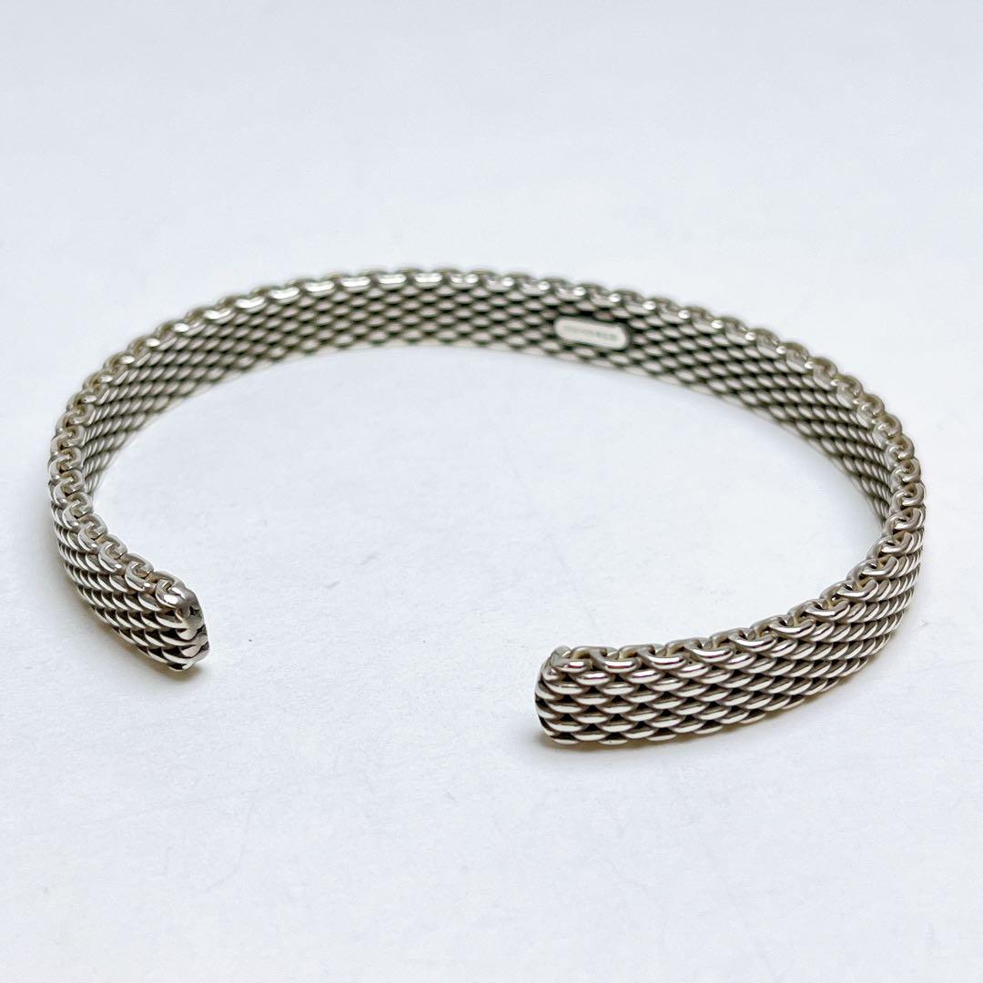 ティファニー　サマセット　メッシュ　バングル　925