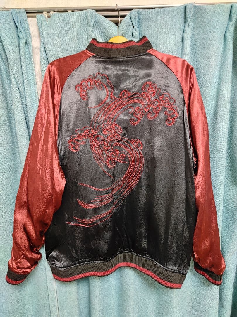 絡繰魂 スカジャン リバーシブル 風神雷神