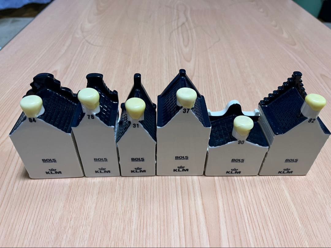 KLM BOLS デルフトブルーハウス6個セット