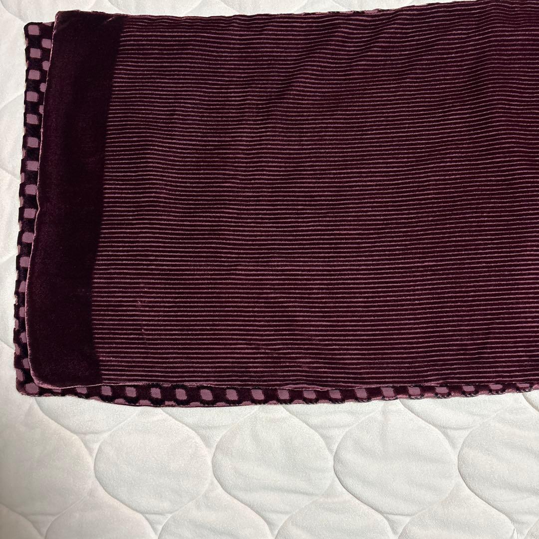 ジョルジオアルマーニ男女兼用ワインレッド 柄 マフラー