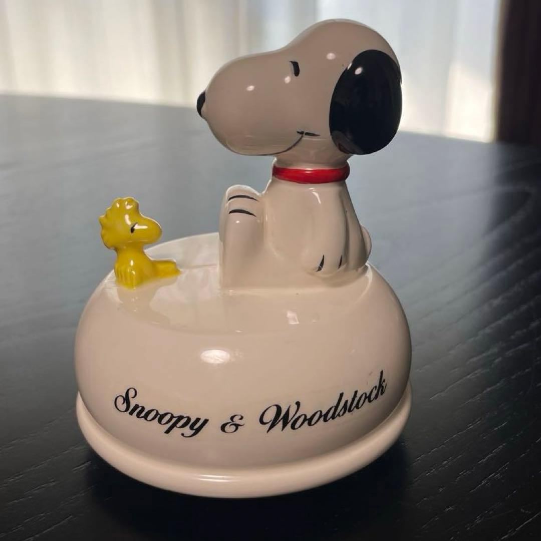 ヴィンテージ 陶器製　スヌーピー　オルゴール