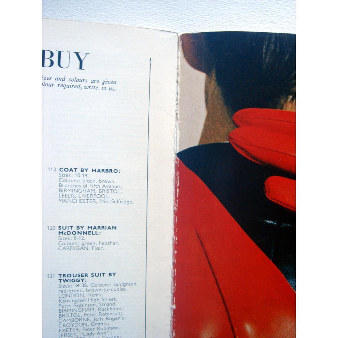 Vogue 1967 10月 twiggy ツイッギー ヴィンテージ雑誌