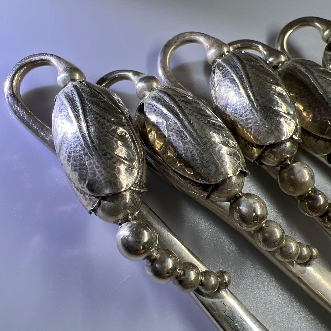 ジョージジェンセン　ブロッサムsterling925 ディナーフォーク6本　袋付