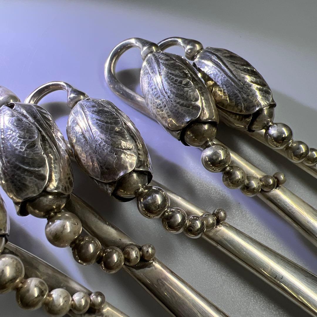 ジョージジェンセン　ブロッサムsterling925 ディナーフォーク6本　袋付