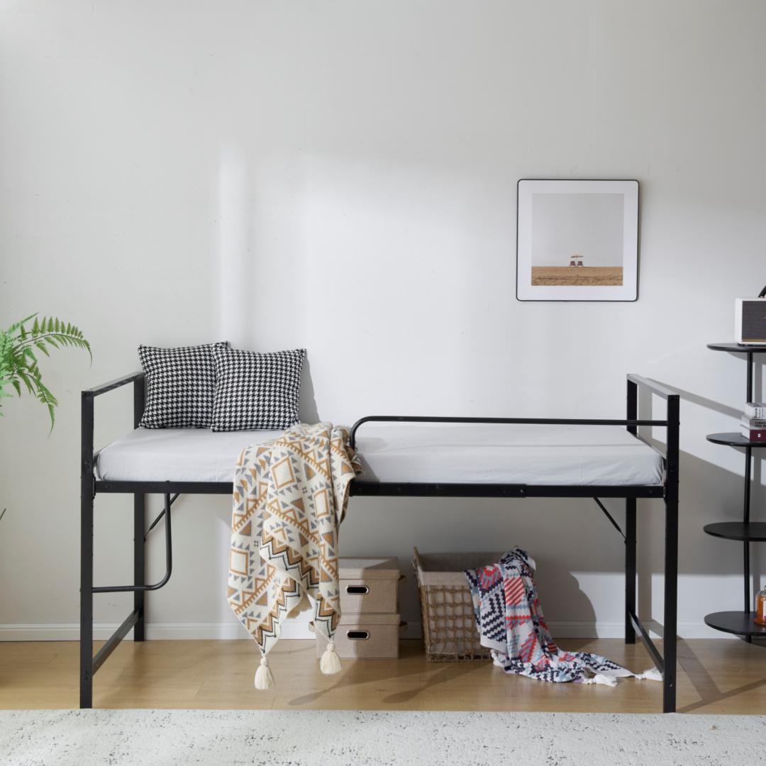 超人気！【高さ110cm】ロフトベッド収納 北欧風 大人 一人暮らし BLACK