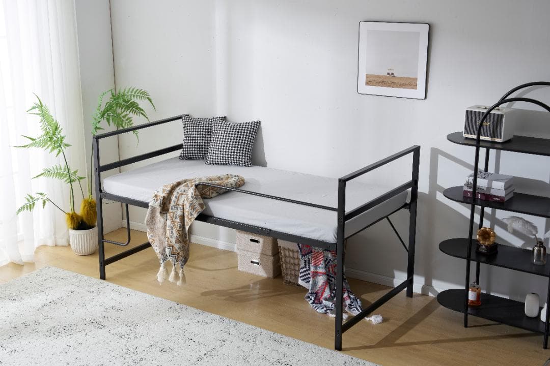 超人気！【高さ110cm】ロフトベッド収納 北欧風 大人 一人暮らし BLACK