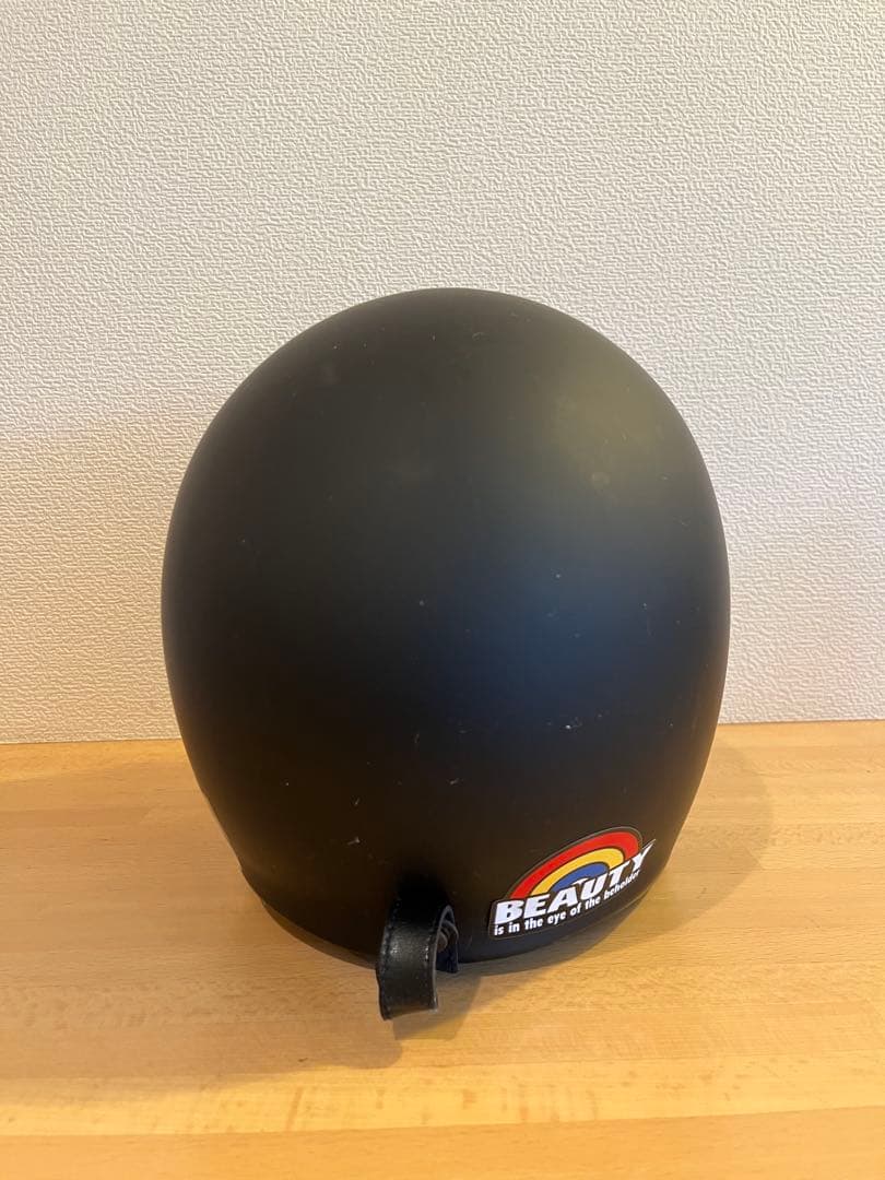 マットブラック ジェットヘルメット スモークシールド付き