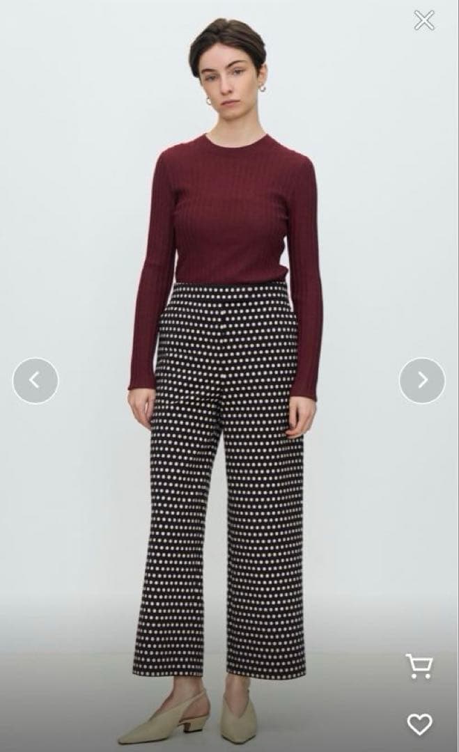 【2回着用】トゥモローランド　カシミヤシルクリブ クルーネックプルオーバー