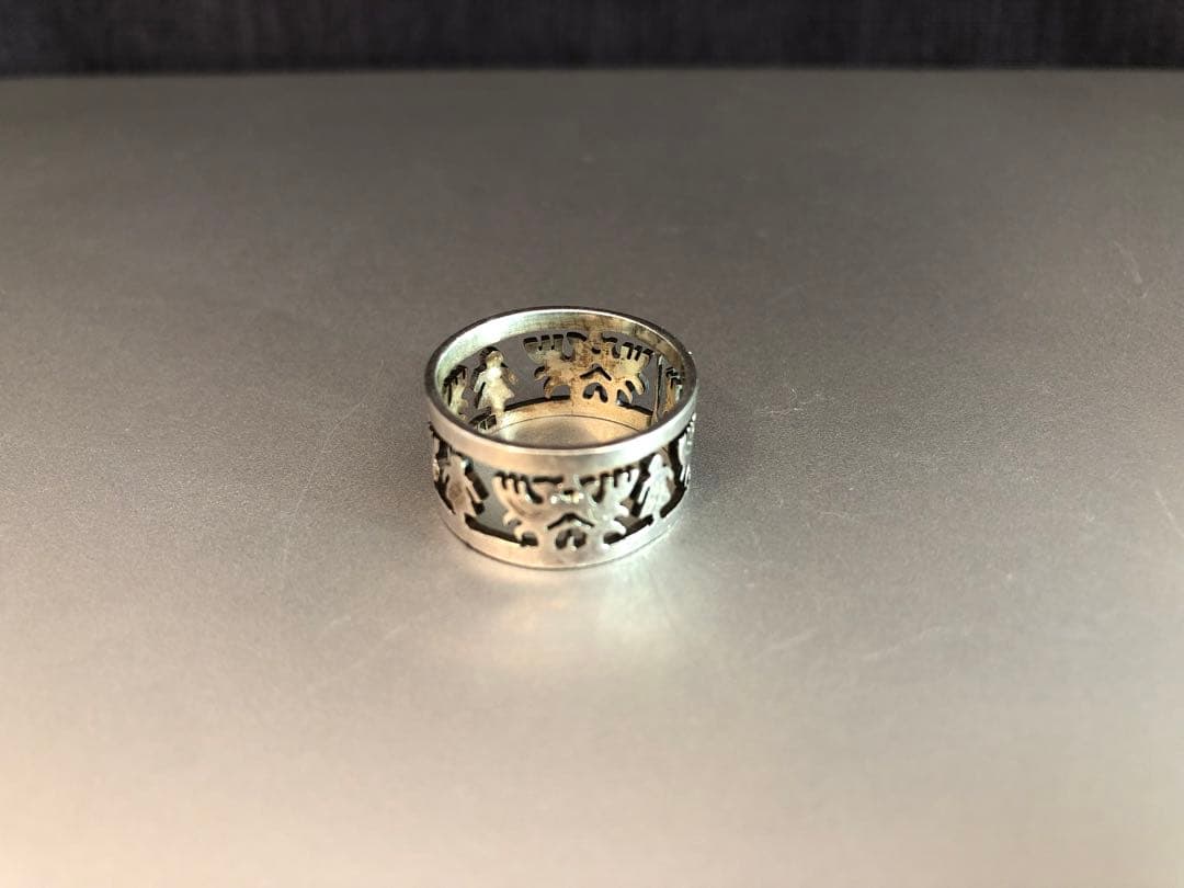 Piruwネイティブ民族handmadeリング＃命の木とmaiden少女12号