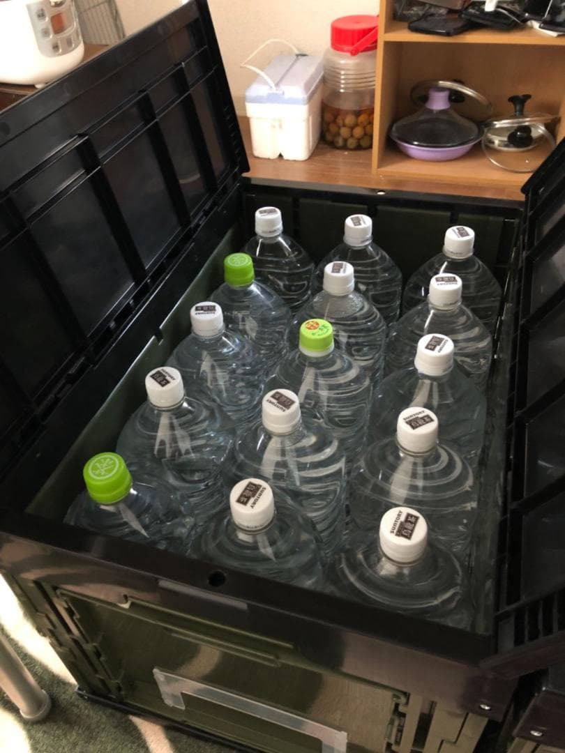 50L フタ付き 折りたたみコンテナ 1面扉付き