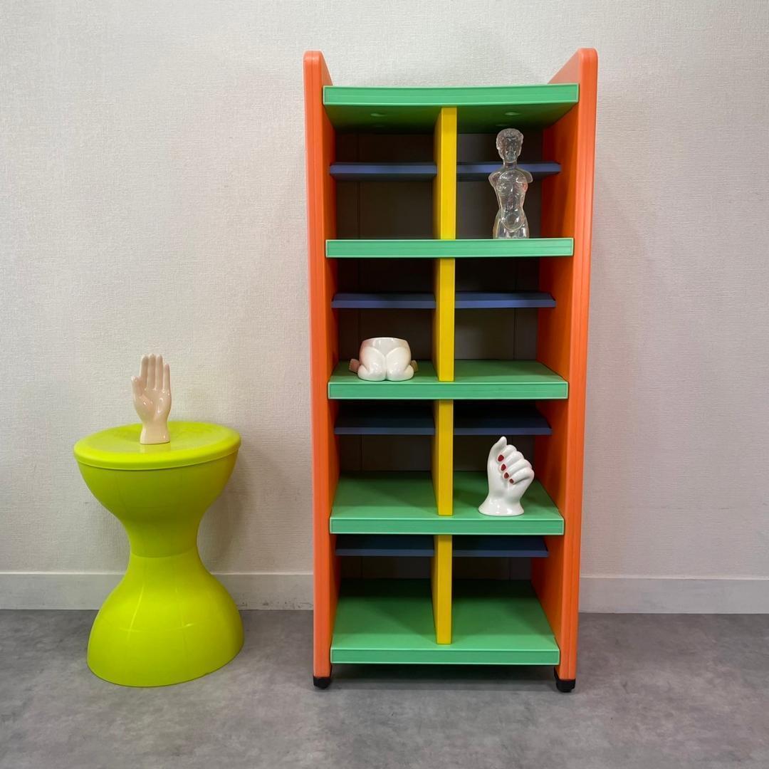 カラフルラック シェルフ シューズロッカー 収納 小物入れ レトロポップ