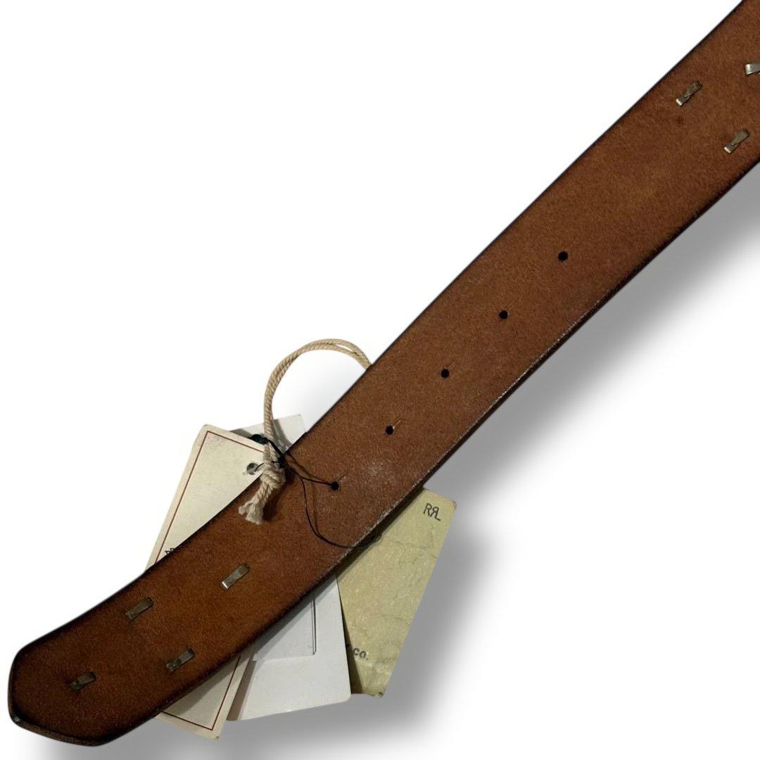 RRL スタデッドベルト ロングホーン イタリア製 30 希少 タグ付き
