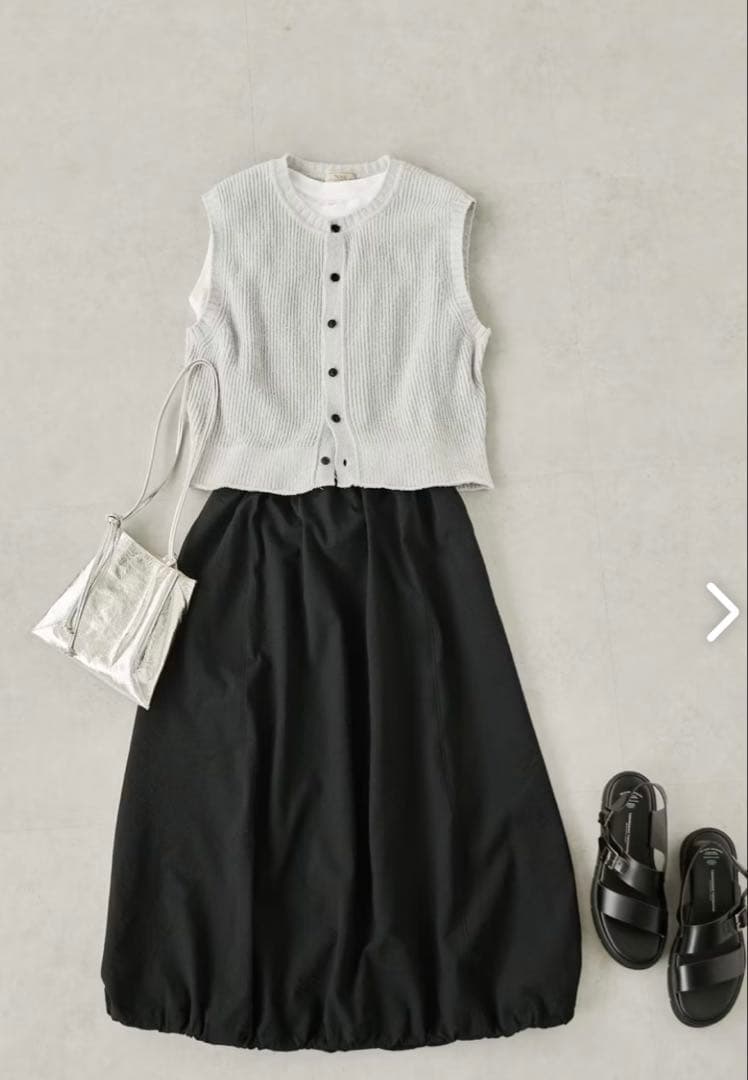 シアサッカーシャツ＆バルーンスカート　セットアップ　　　北欧、暮らしの道具店