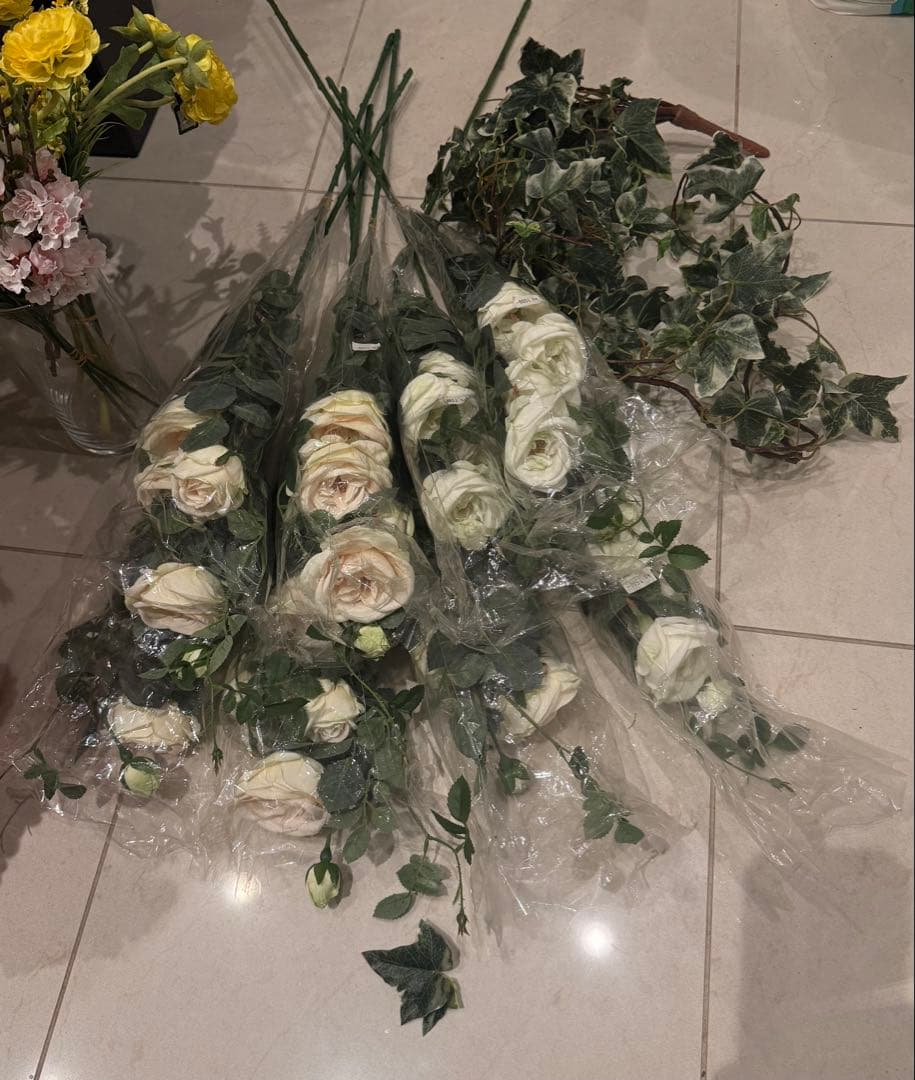 【まとめ売り】アートフラワーセット 多色 造花 アーティフィシャルフラワー