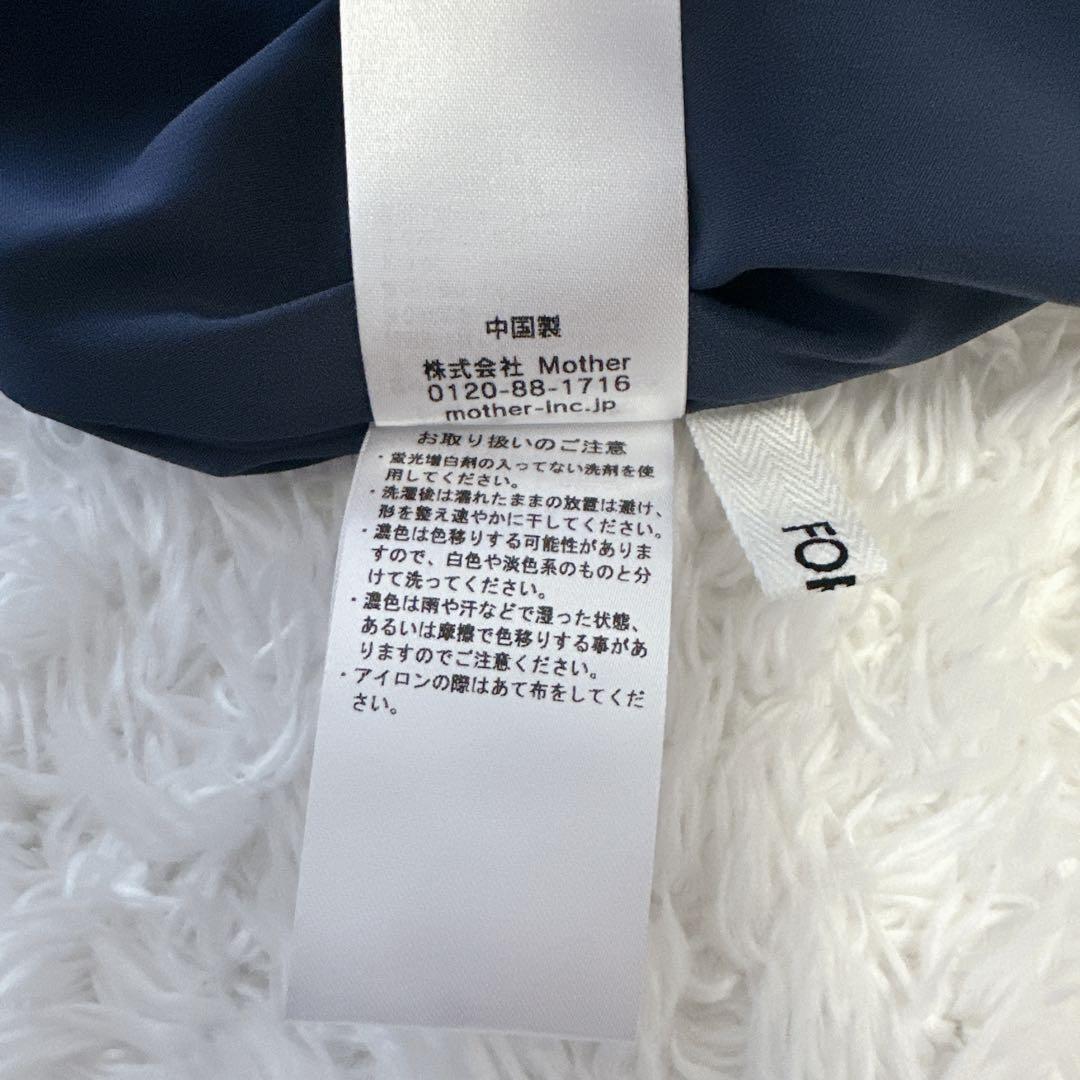 【極美品】FORME ネイビー 半袖 パフスリーブ ブラウス